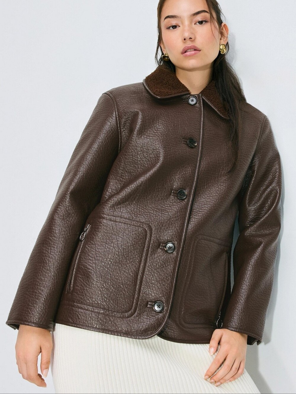 Rails Luis Sherpa Collar Jacket Collared Long Sleeves Size XS